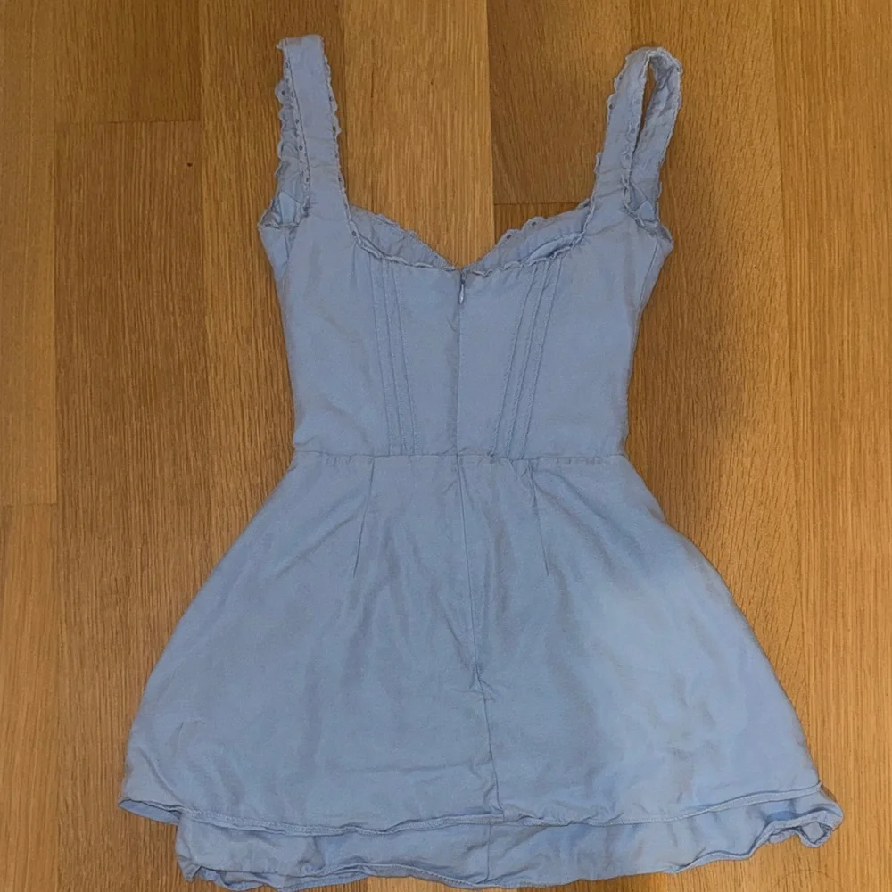 House of CB Tilly Pintuck Mini Dress in Blue - Picture 4 of 4